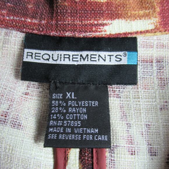 Requirements Blazer Womens XL Brown Floral Jacket Hipster Retro Artistic Teacher - Picture 5 of 5